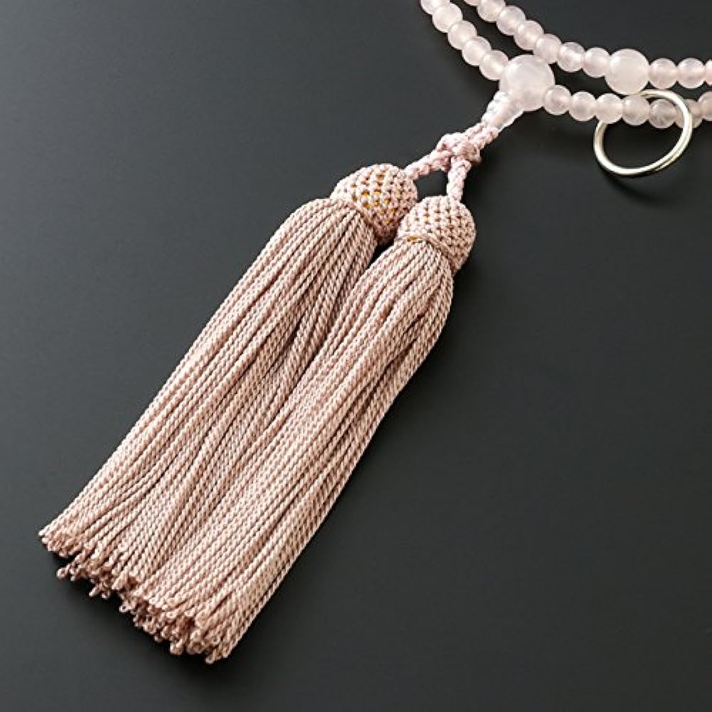 Kyoto Buddhist Altar Hayashi Prayer Beads Soto Zen Rose Quartz (For Women) Official Ceremony [Bead Bag Set] SW-102 Kyoto Prayer Beads