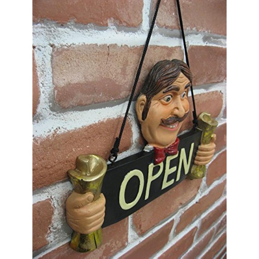 Signboard Antique Plaque OPEN&CLOSED Entrance Shop Set Cafe Restaurant Shop Sign