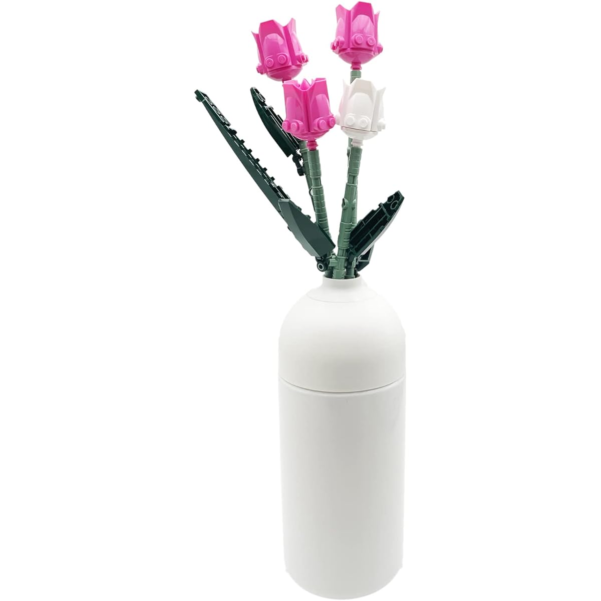 Hikinlichi Tulip Flower Block Bouquet Building Set 203 Pieces Home Decor Plant Collection Building Toy Creative Gift for Christmas Birthday Valentine's Day