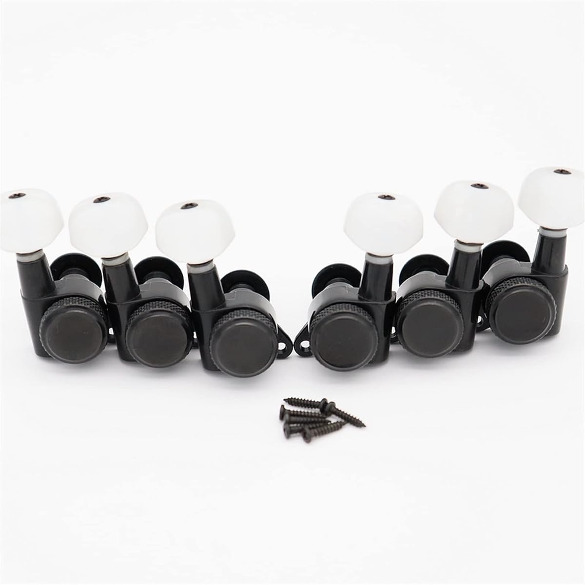 ALFAAL 1 Set Guitar Tuning Pegs Pearl Button Head Guitar Locking Tuner Machine Heads (Color : 3L3R Black)