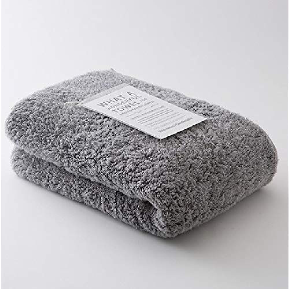 THE TOWEL for LADIES light gray Towel Light gray 64cm x 140cm Women's towel Bath towel Large size Water absorbent Quick drying Lightweight Fluffy Soft to the touch Boxed Gift Present Made in Japan