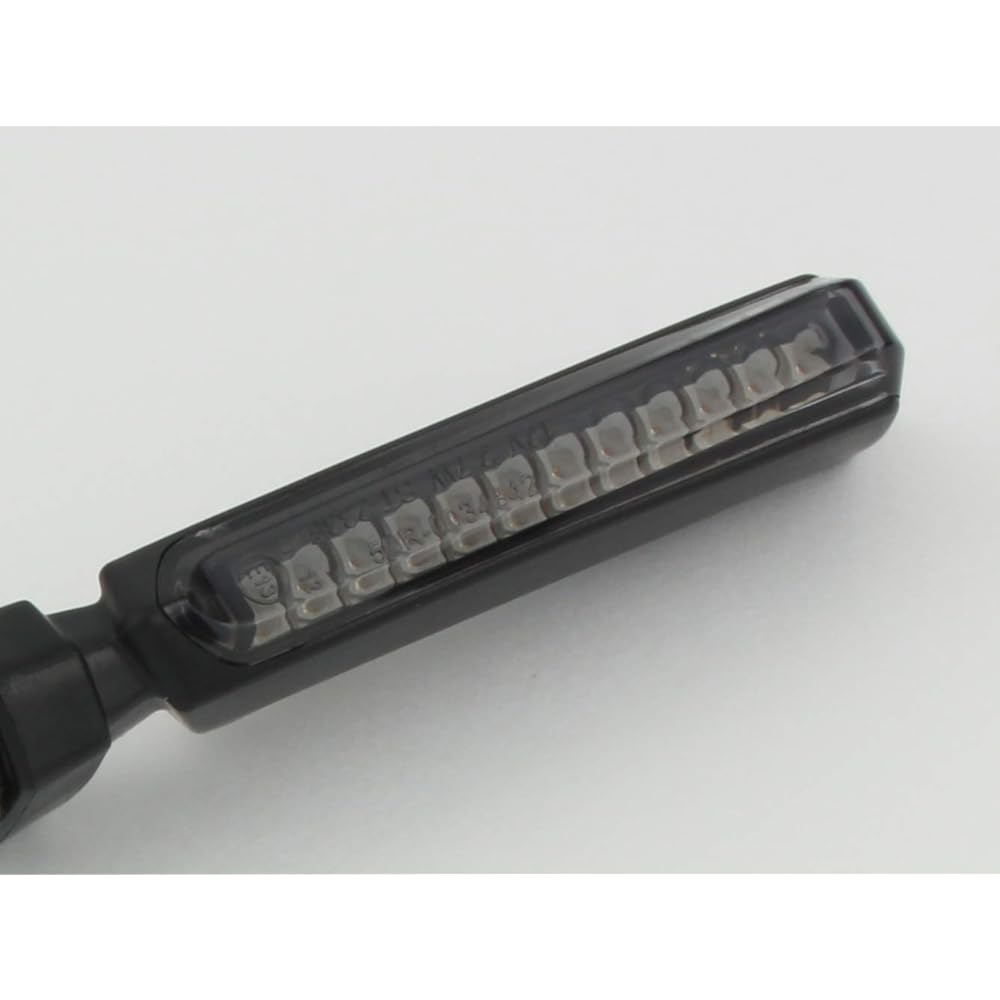 POSH Motorcycle Supplies LED Sequential Turn Signal Set of 2 [ECE Standard E13 50R Certified] General Purpose Feather Type 098023
