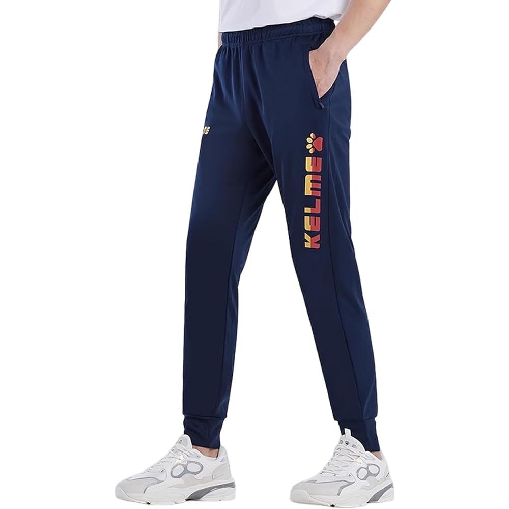 [Kelme] Jersey Pants, Long Pants, Lightweight, Stretch, Training, Men's, Exercise, Zipper