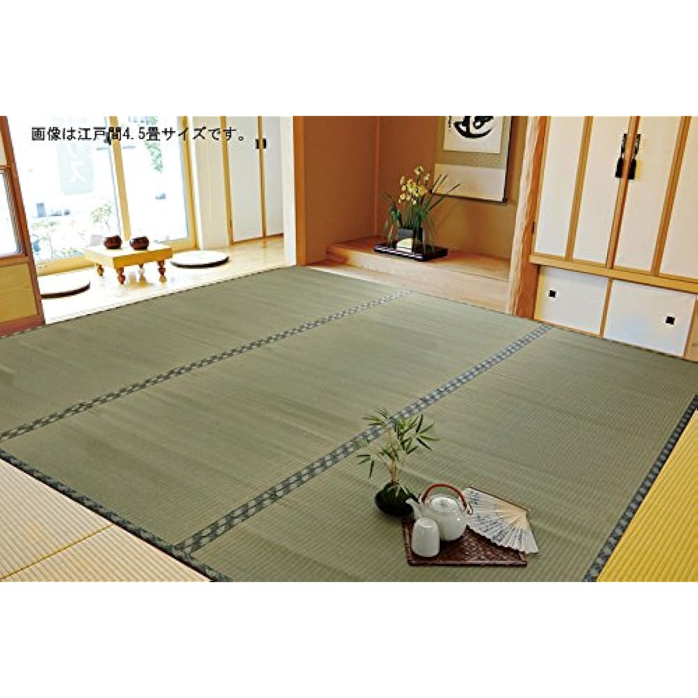 Ikehiko Igusa Rug Nishijin Honma 1 tatami mat approx. 95 x 191 cm Made in Japan Overlay Carpet Itohiki Weave Hiba Processing #6301081