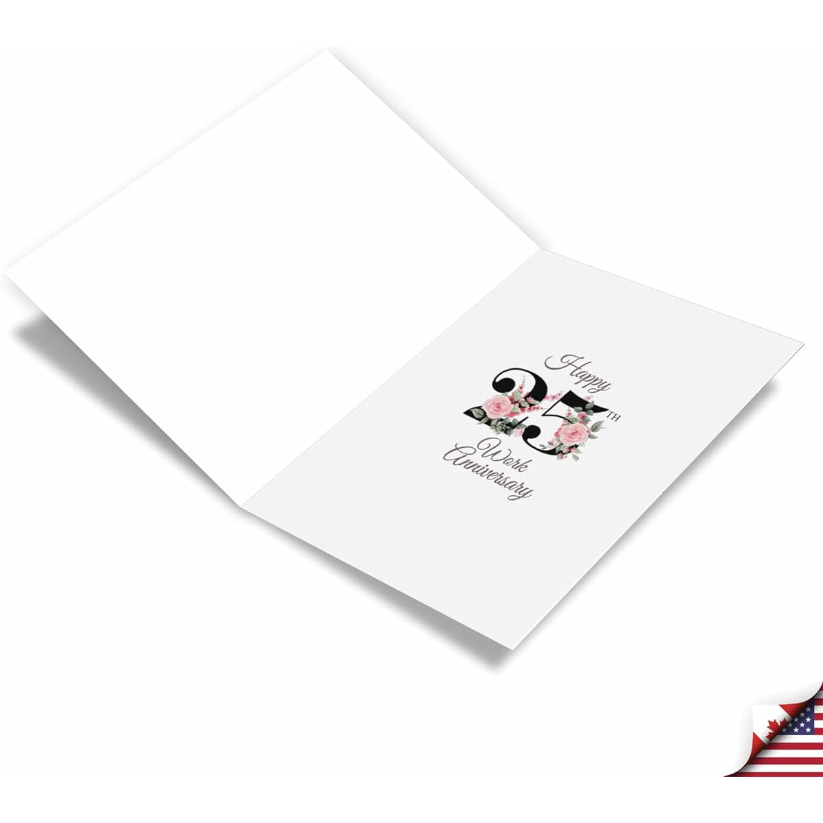 NobleWorks 25th Anniversary Paper Card with 5" x 7" Envelope (1 Card) Floral Works 25 C10490MAG-WA