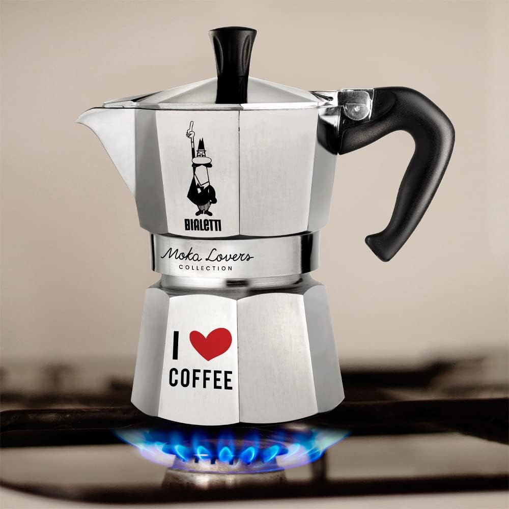 BIALETTI Bialetti Mocha Express ILC 3 Cup Silver Direct Fire Type (Coffee Maker Espresso Maker Macchinetta)