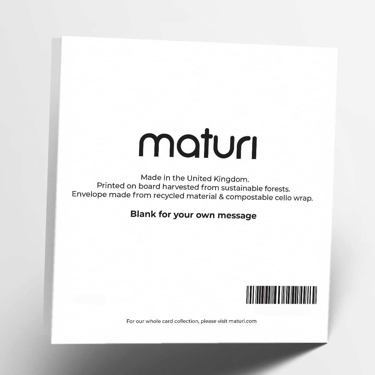 Maturi Happy 50th Anniversary Tartan Card - Blank Inside