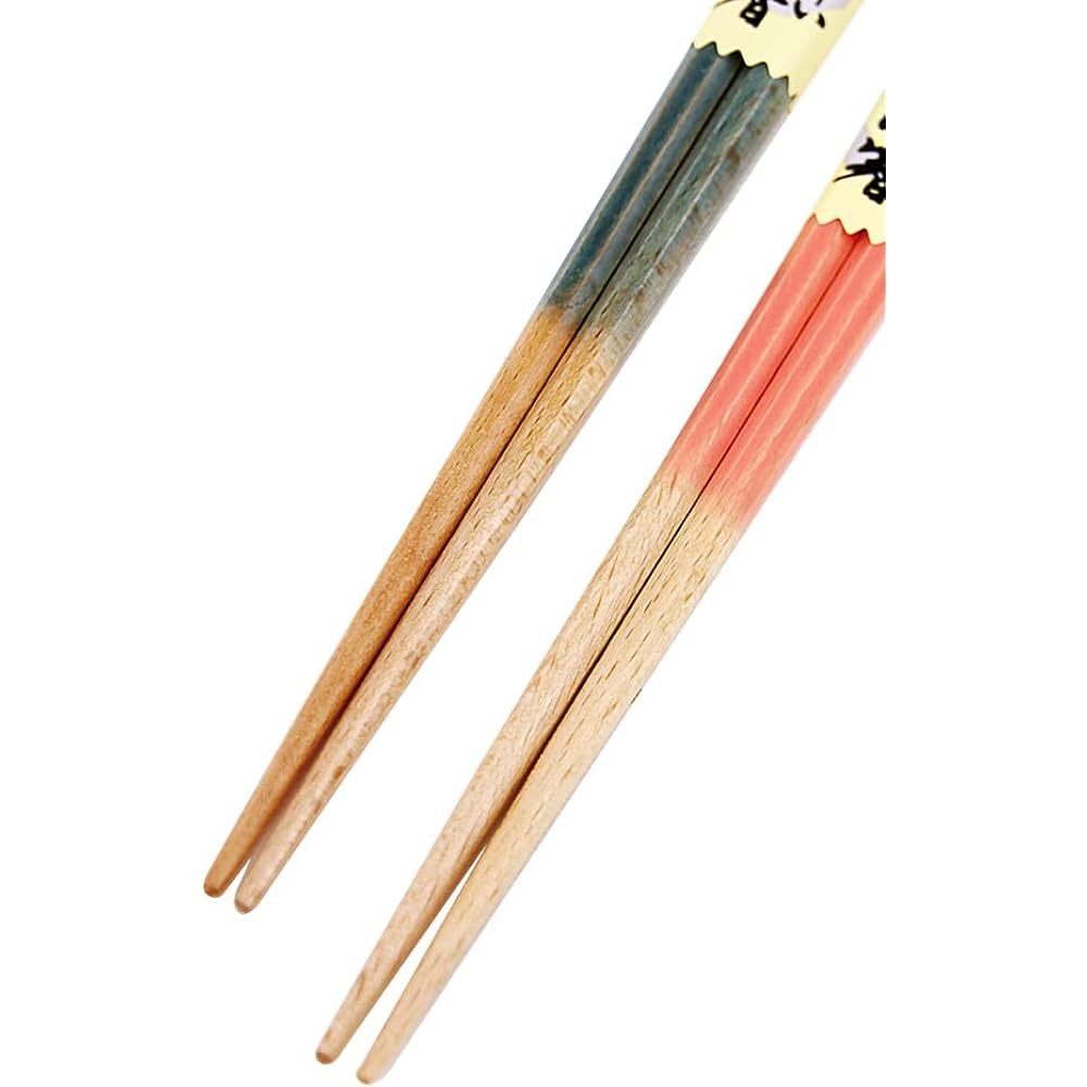Couple chopsticks, octagonal blur, blue, pink, paulownia box and wrapping included, wedding gift, wedding gift, bride and groom, present gift [151]