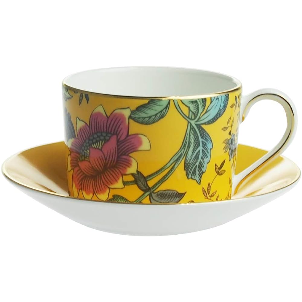 Wedgwood Wanderlust Yellow Tonkin Tea Cup Saucer [Parallel Import]
