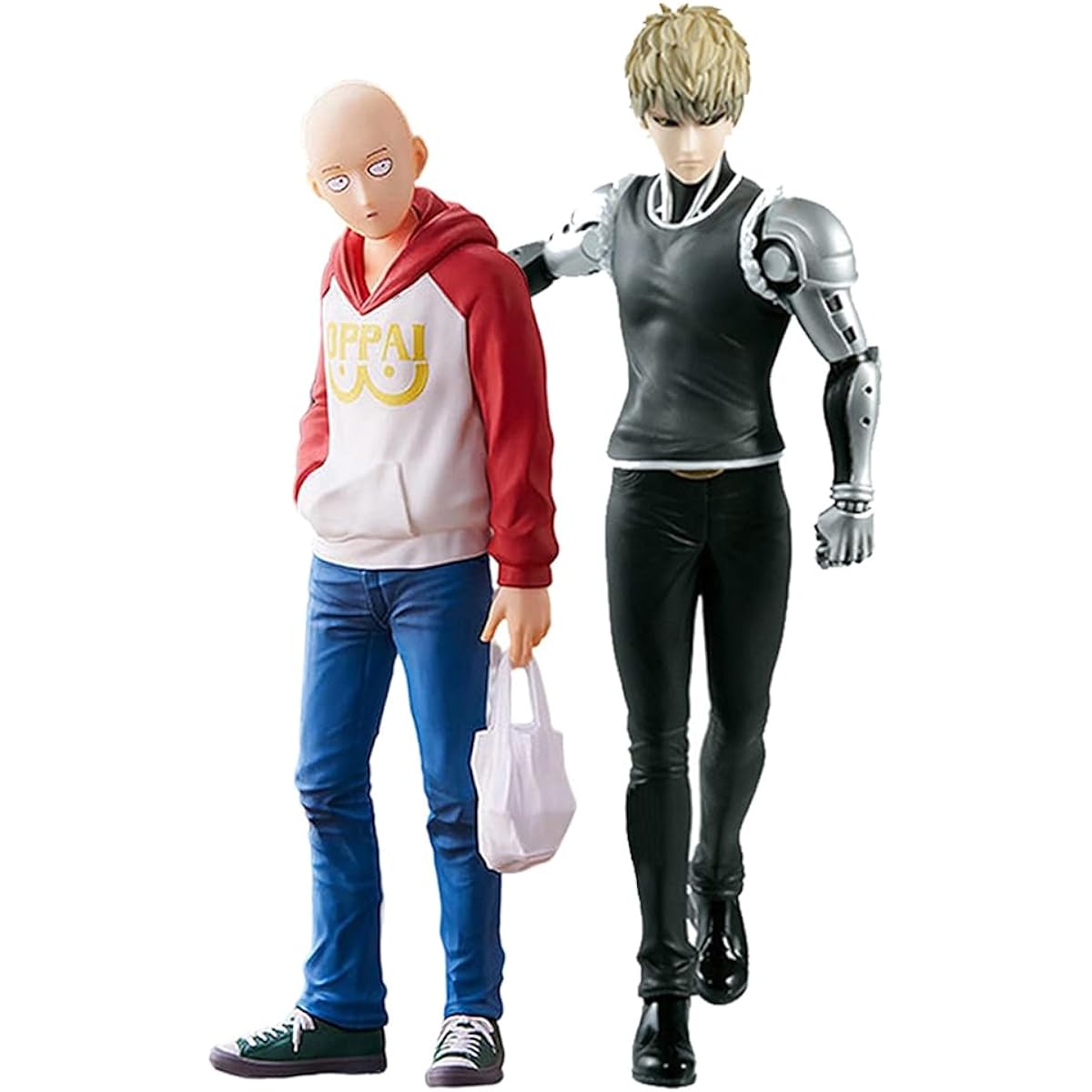 QAHEART Anime Saitama Figure Statue Combination 2pcs 8.25" Saitama and Tatsumi Action Figure Model Sculpture Comic Manga Figure for Collectors Christmas Gift for Fans