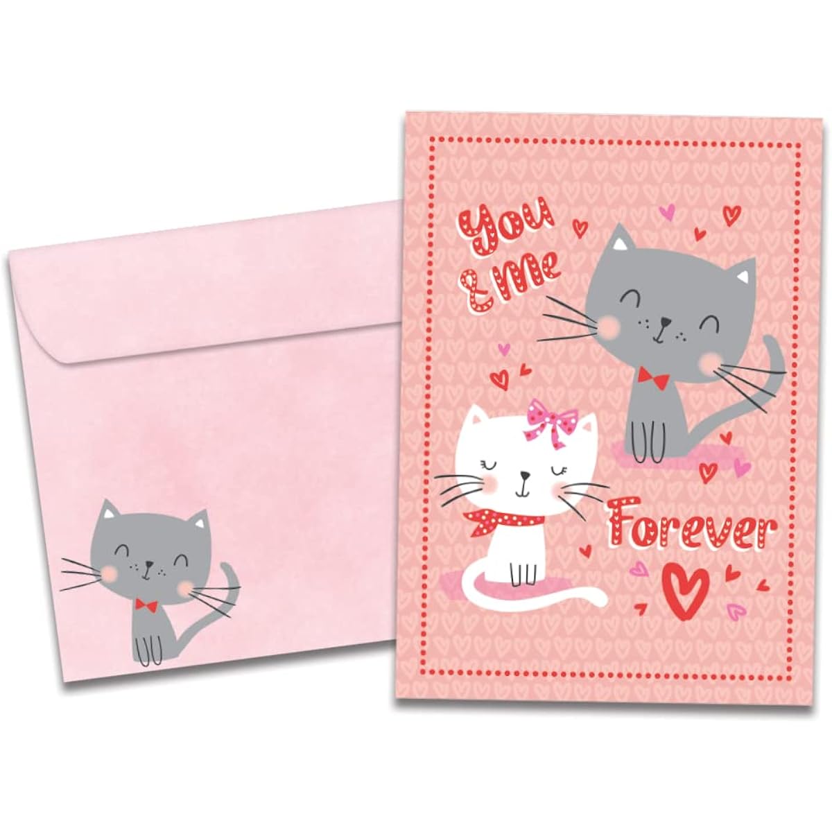 Tree-Free Greetings Valentine's Day Card for Kids, Artful Design, 1 Card, Matching Envelope, Made in the USA, 100% Recycled Paper, 5"x7" You and Me Forever (GO64328)