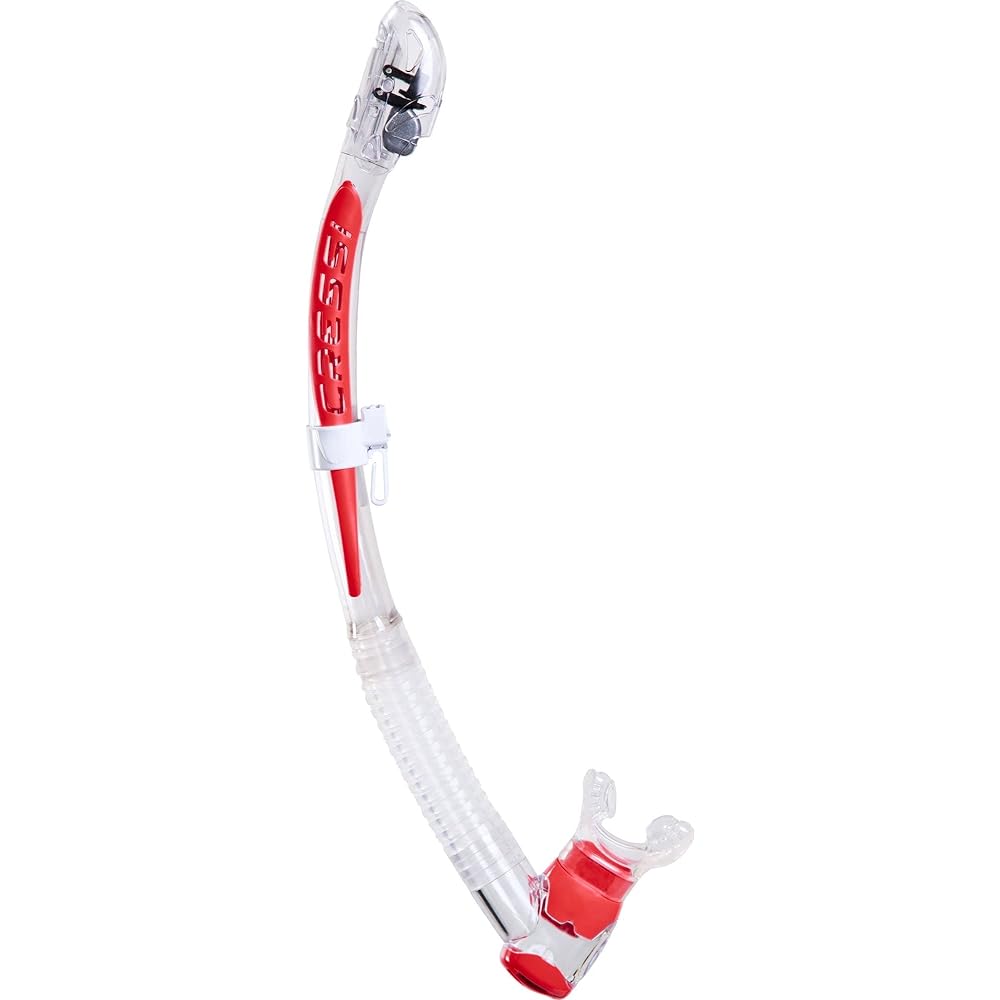 CRESSI Scuba Snorkeling Snorkel [ITACA ULTRA DRY] Patented Dry Guard Soft Silicone Mouthpiece with Drain Valve [Genuine Product]
