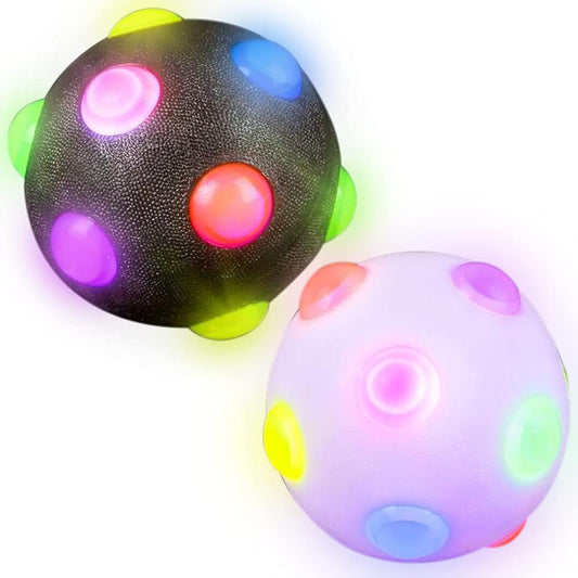 ArtCreativity Light Up Disco Ball, Set of 2, Rubber Balls for Kids with Flashing LEDs, Light Up on Impact LED Toys for Boys and Girls, Stress Balls for Kids, Fun Birthday Party Favors