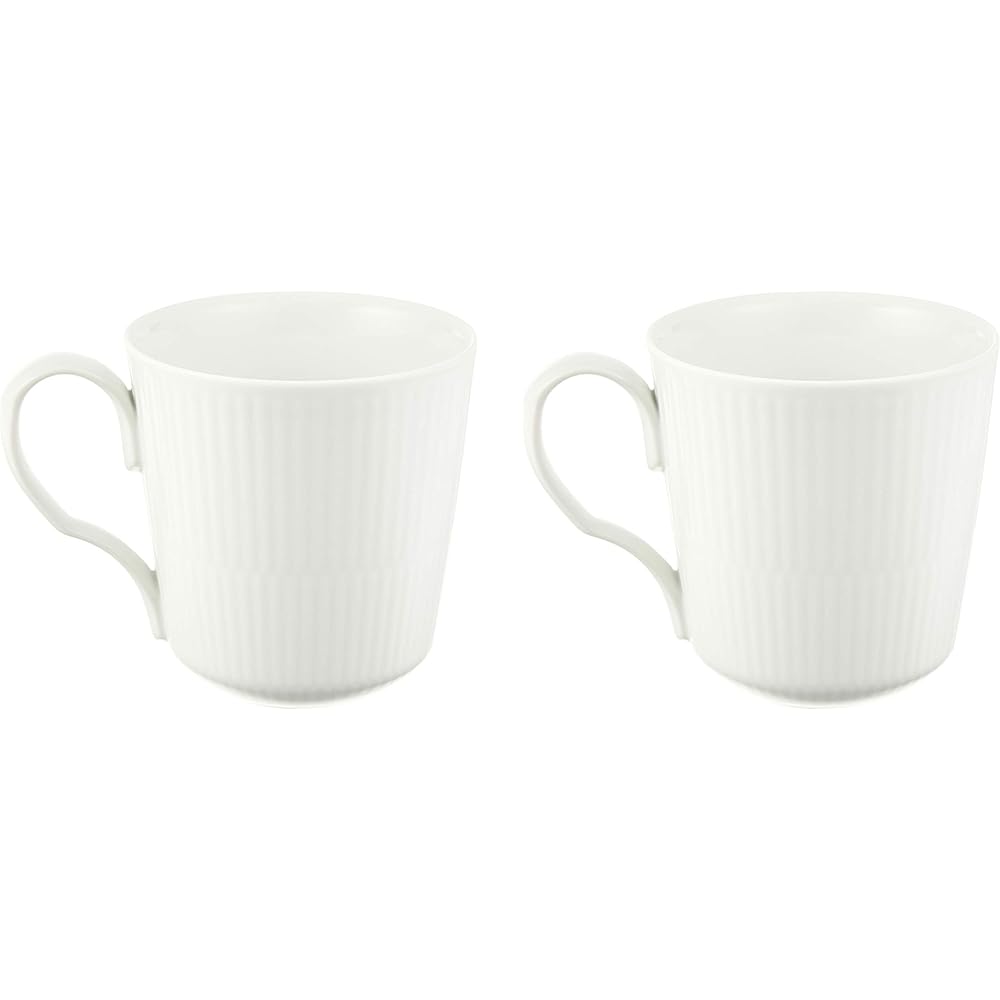 ROYAL COPENHAGEN [Regular Import] Royal Copenhagen White Fluted Pair Mug S 280ml Wedding Gift 1017377