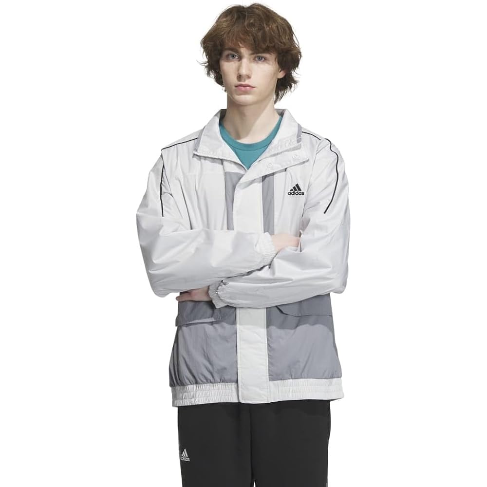 Adidas IJM07 Men's Jersey Top Warding Oversized Fit Woven Full Zip Jacket