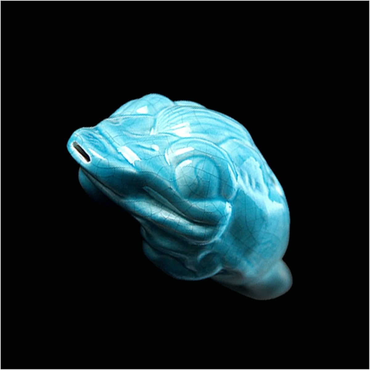 Blue Crack/White Crack 6 Hole Alto A Tone Ceramic Ocarina Unique Shape 6 Hole AA Ocarina Musical Instrument Ocarina Instrument (Blue, White)