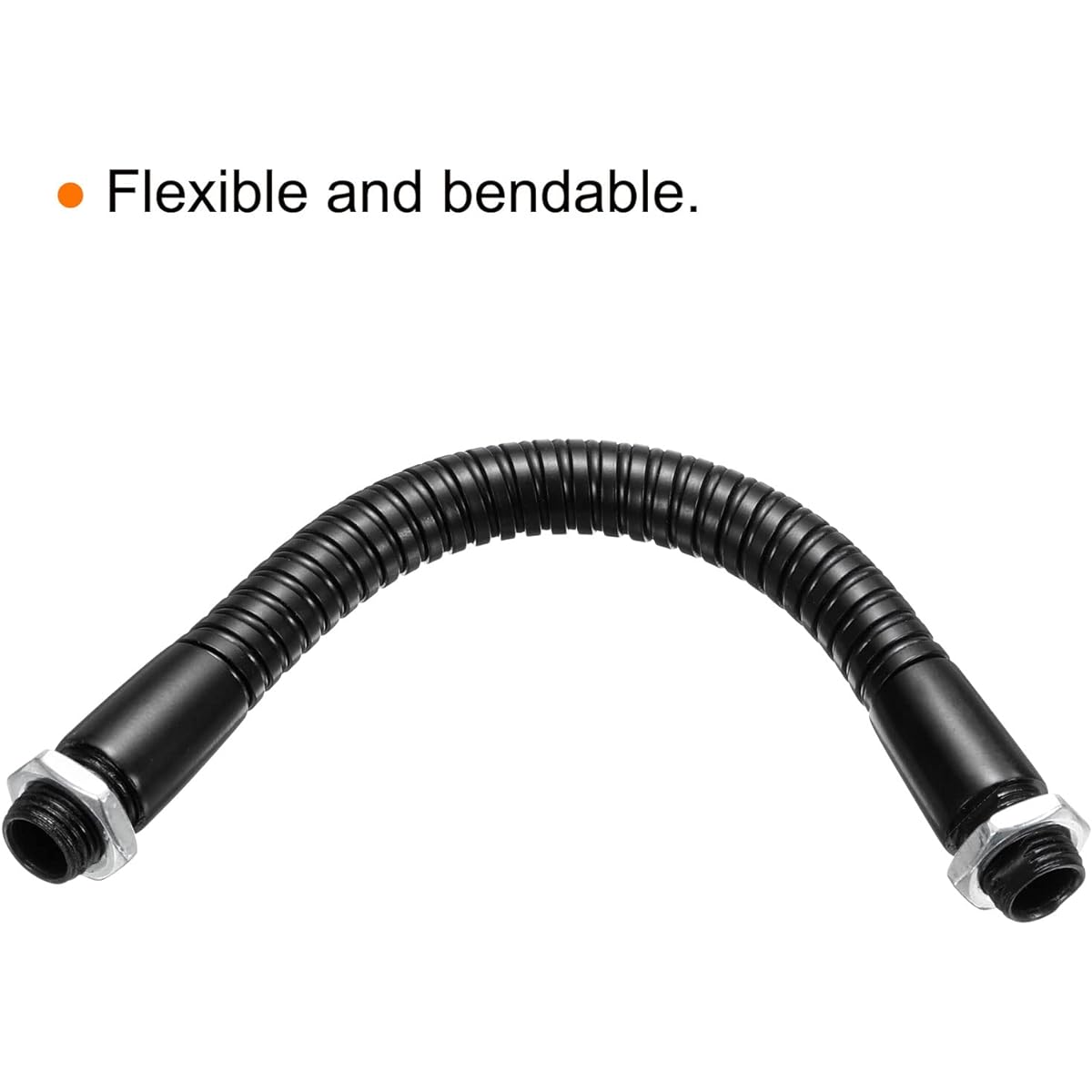 PATIKIL 6" Microphone Gooseneck M10 Thread Metal Universal Hose Flexible Arm Gooseneck Tube Extension for Multi-Function DIY Black