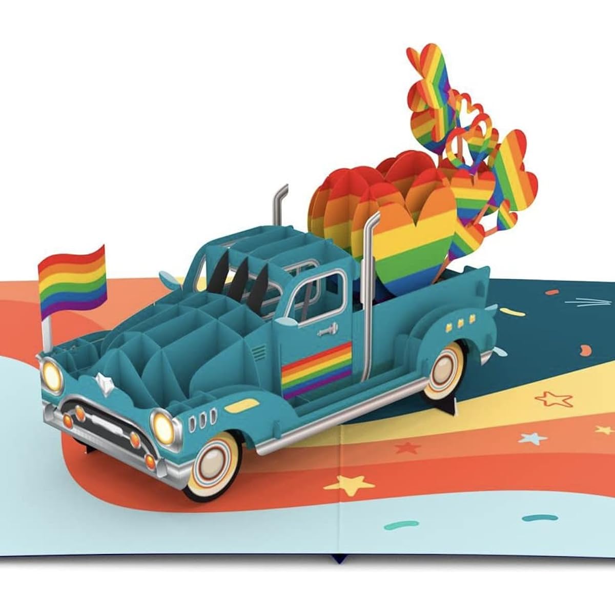 Liif LGBT Pride Truck 3D Greeting Pop-up Card