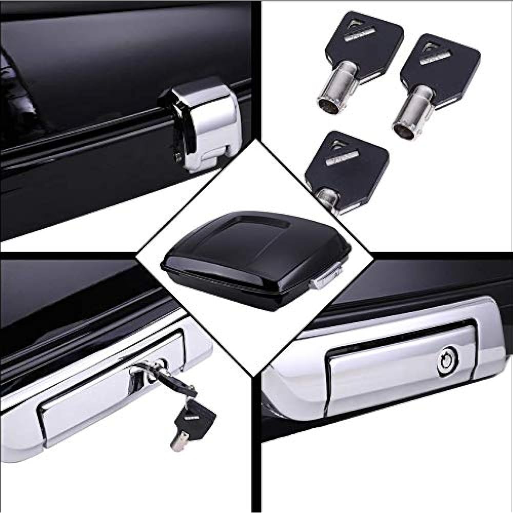 LEAGUE&CO Chopped Tour Pack with Pack Trunk Backrest Compatible with King Tour Pack Harley Davidson Tour 2014-2020 (Tail Light)