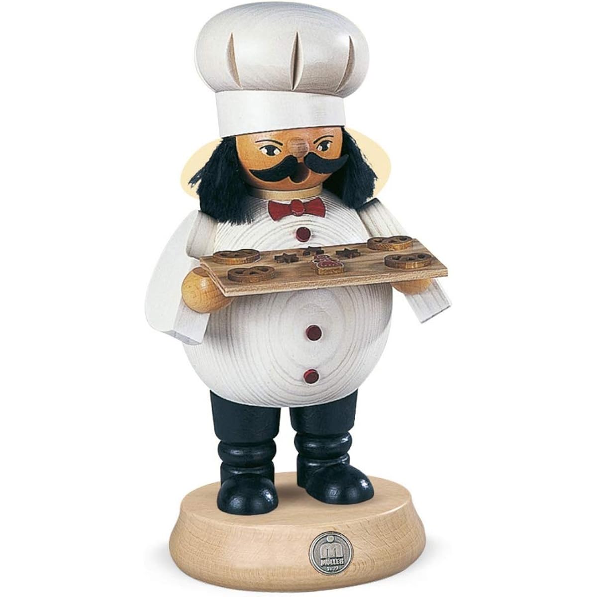 Smoke-emitting figure - Baker, height 18 cm, original by Mueller Seiffen, Erzgebirge