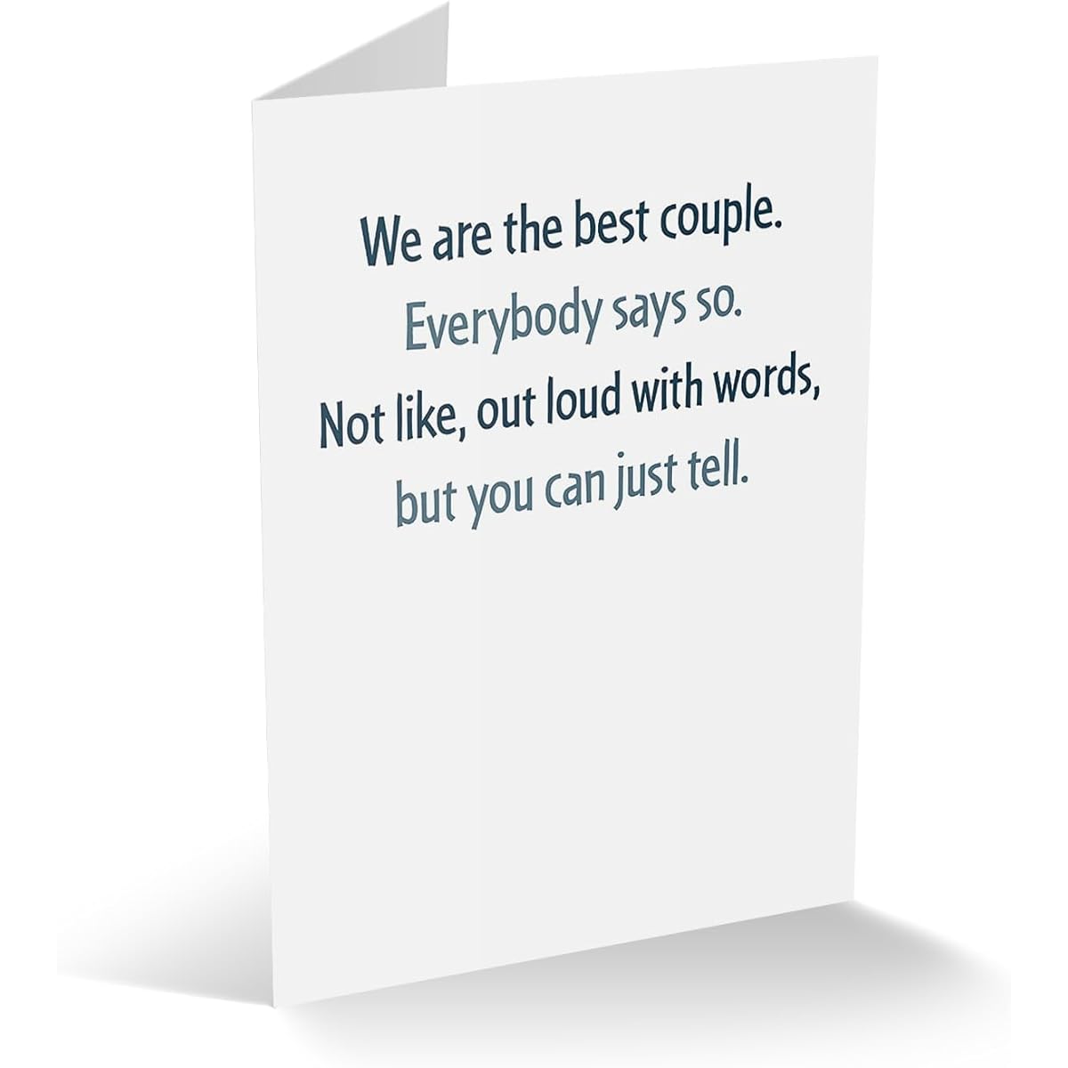 Modern Wit Anniversary Cards for Husband or Wife, Girlfriend or Boyfriend, I Love You Cards, Romantic Birthday Cards, Single 4.25 x 5.5 Inch with Envelope, Blank, We're The Best Couple