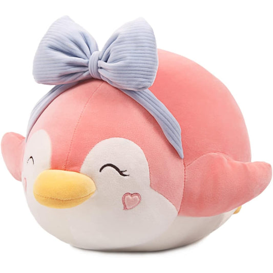 ARELUX Pink Penguin Plush Animal Perfect Pillow Cute Stuffed Animal Snuggle Buddy Plush Cute Soft Body Pillow for Kids Boys Girls 23.6 Inch