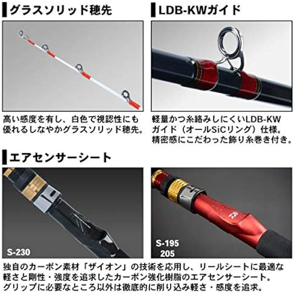 DAIWA Boat Rod Analystar Red Mutsu S-230 Fishing Rod