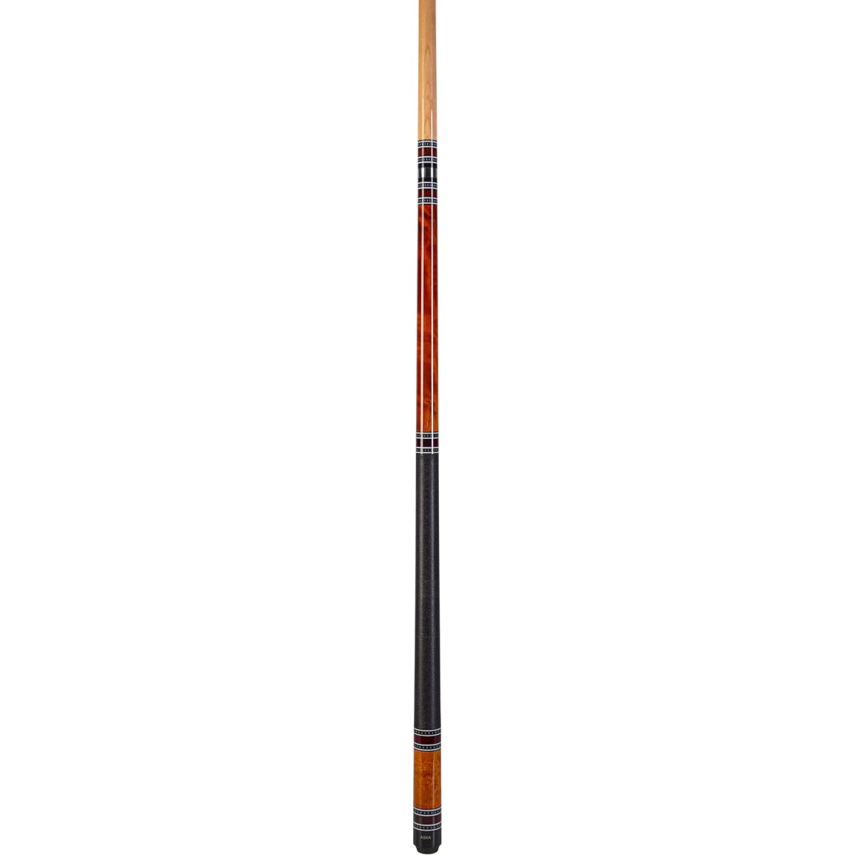 ASKA A1 Pool Cue Stick, Brown Stained Birdseye Maple Butt, Index Ring, Irish Linen Wrap, 2 Quick Release Joint Shafts, 12.75mm Tip, 19oz