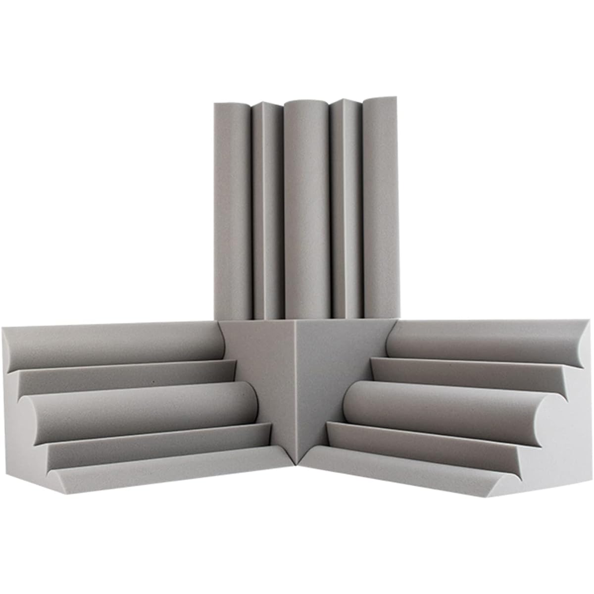 Acoustic Foam Tile Kit Grey/Purple/Black Bass Trap Soundproofing Foam Soundproofing Panels Wedges Home Studio Ceiling Soundproofing (Grey) (Grey)