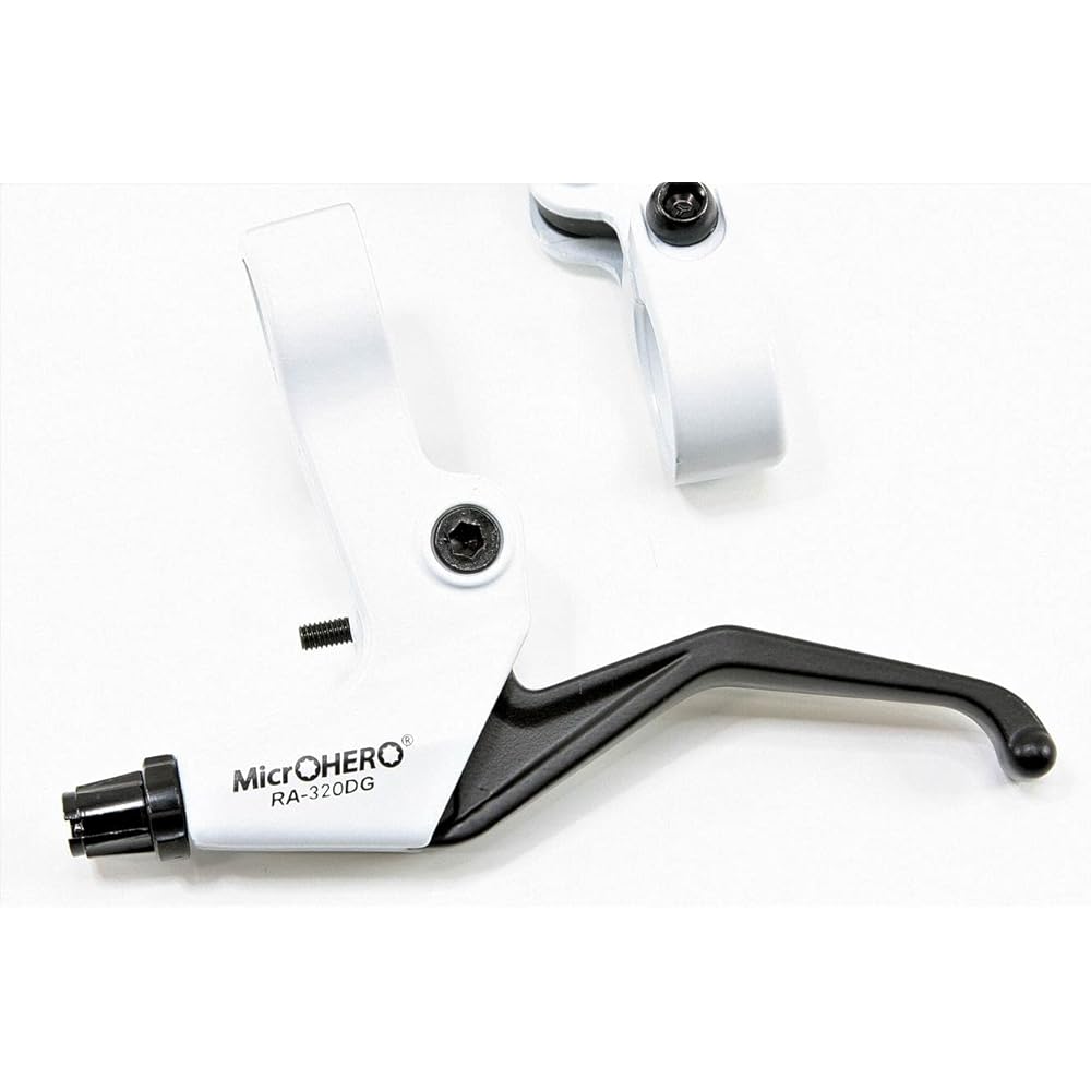 MicrOHERO High Rigidity Lightweight 180g Aluminum Alloy V-Brake Disc Brake Bicycle Brake Lever RA-320DG 2.5 Finger Compact Design Left and Right Set Perfect for Mom's Bike!