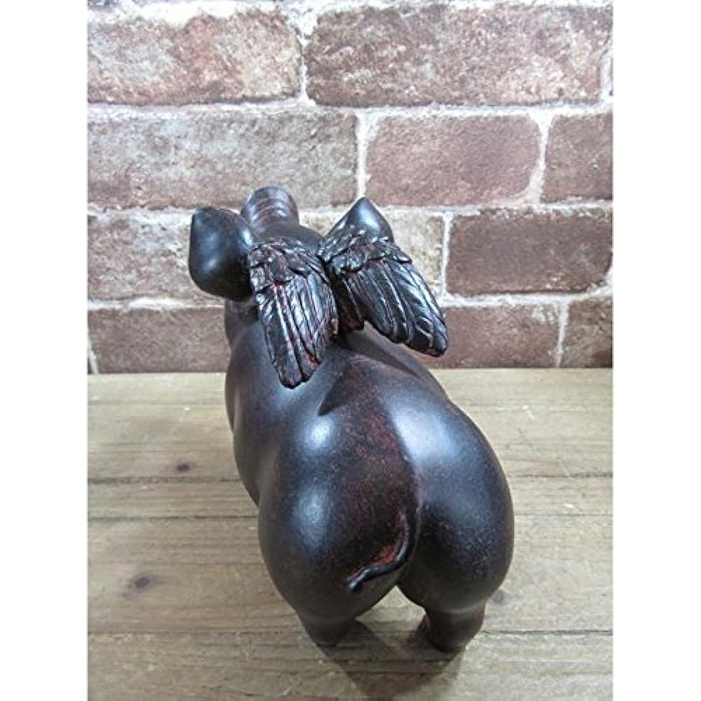 Toyo Sekisou Animal Ornament Angel (Pig) 11091 Approx. 18.5 x 8.5 x 14cm
