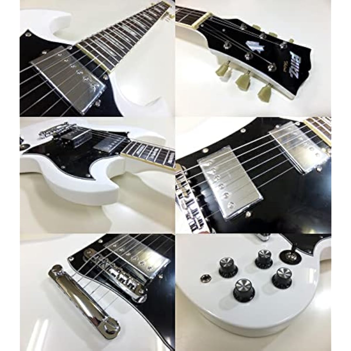Electric guitar beginner set SG type 15 piece set with VOX amplifier Blitz BSG-STD WH