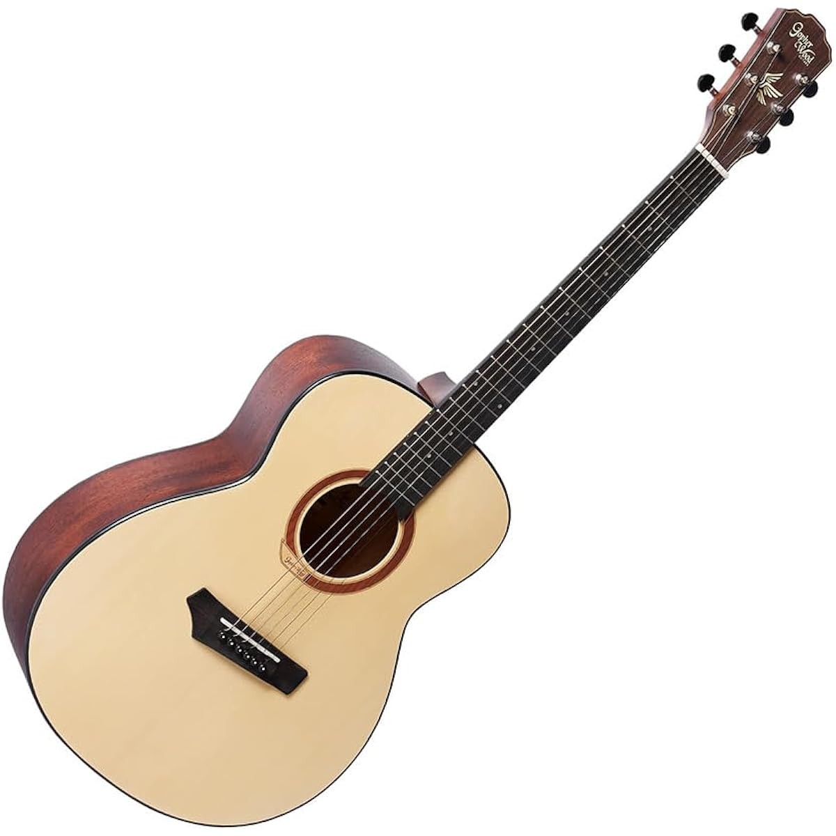 Gopher Wood Guitars i110s Acoustic Guitar 15-piece Select Set with Textbook and Maintenance Supplies Beginner Set Mini Guitar GS Mini Size Gopher Wood Guitars