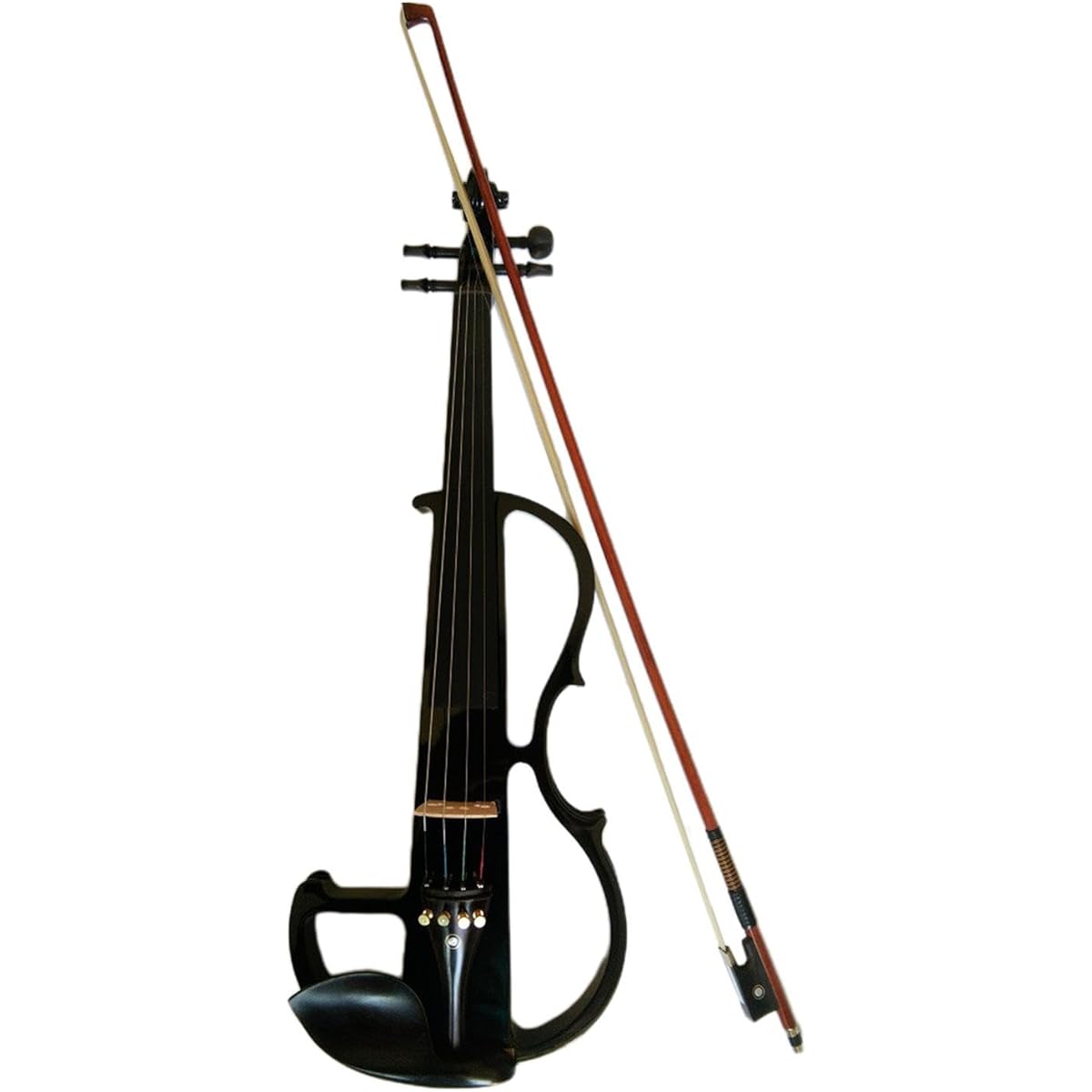Oshhni Electric Violin with Headphones and Violin Bow Fiddle, with Hard Case and Fittings, for Adult Beginners, for Stage Shows, Black
