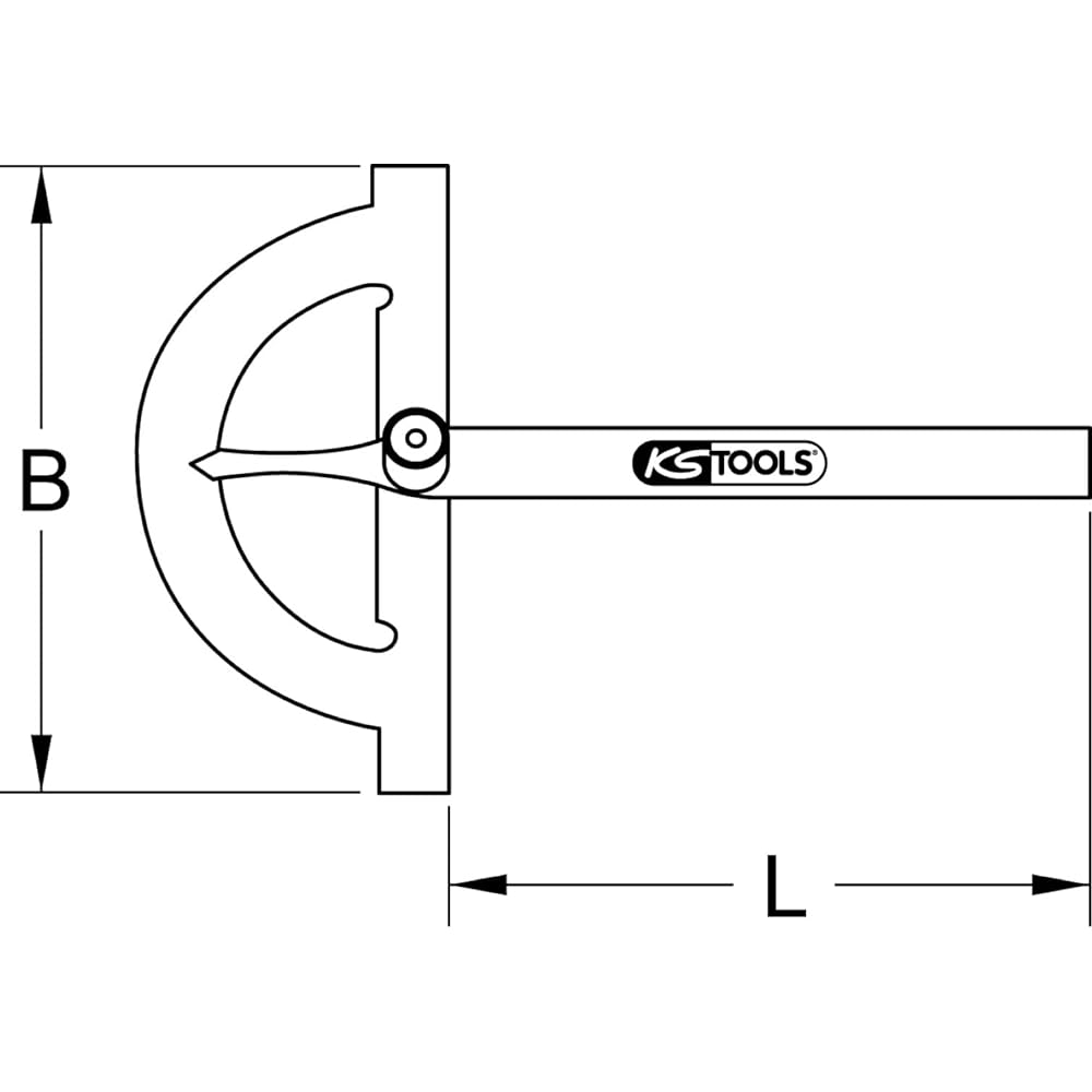 KS TOOLS Protractor 500mm Protractor 500mm 300.0644