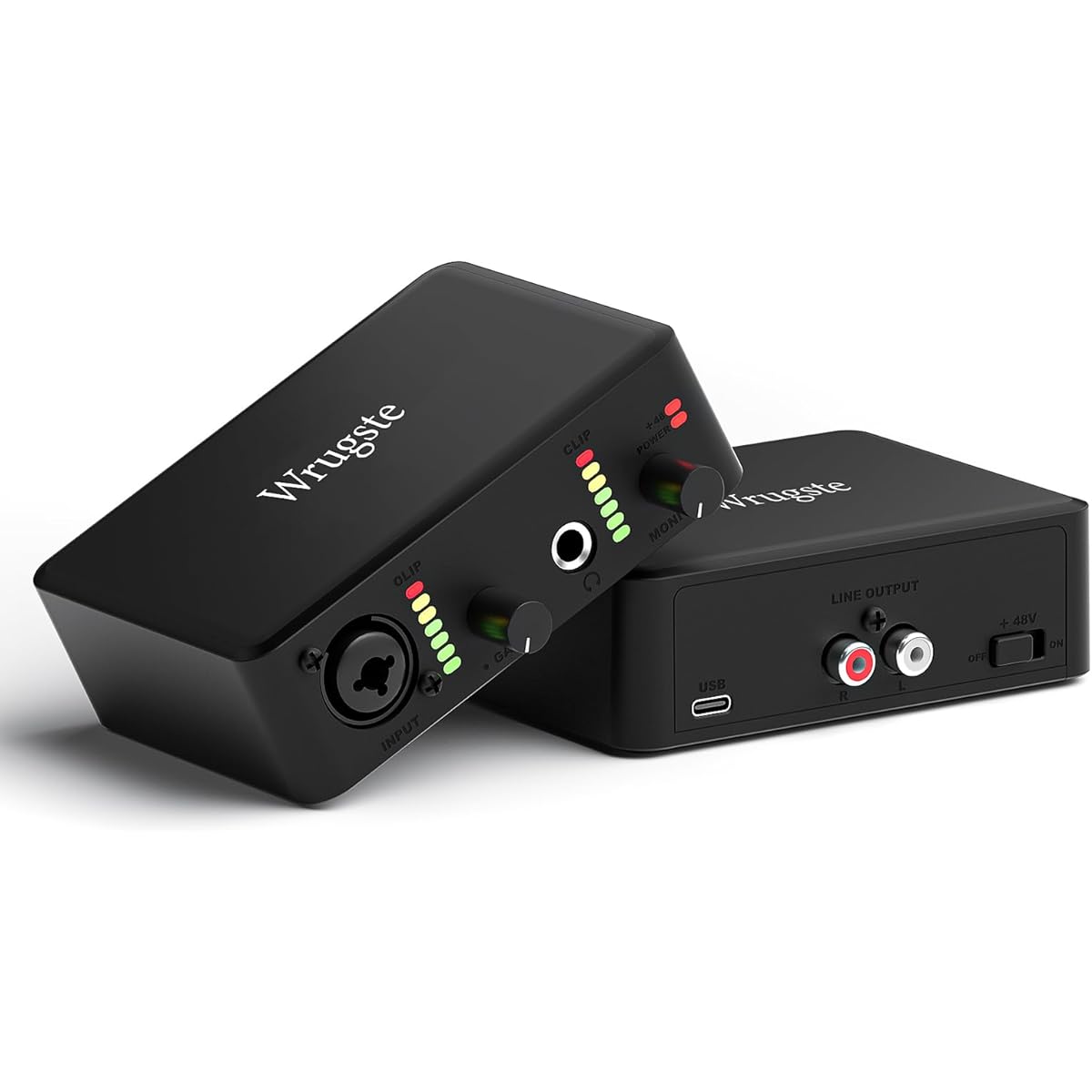 USB Audio Interface Solo Audio Interface with XLR and 1/4" (6.35mm) Jack +48V Phantom Power for Music Production Streaming Podcast Recording and Other Devices Real-time Monitoring