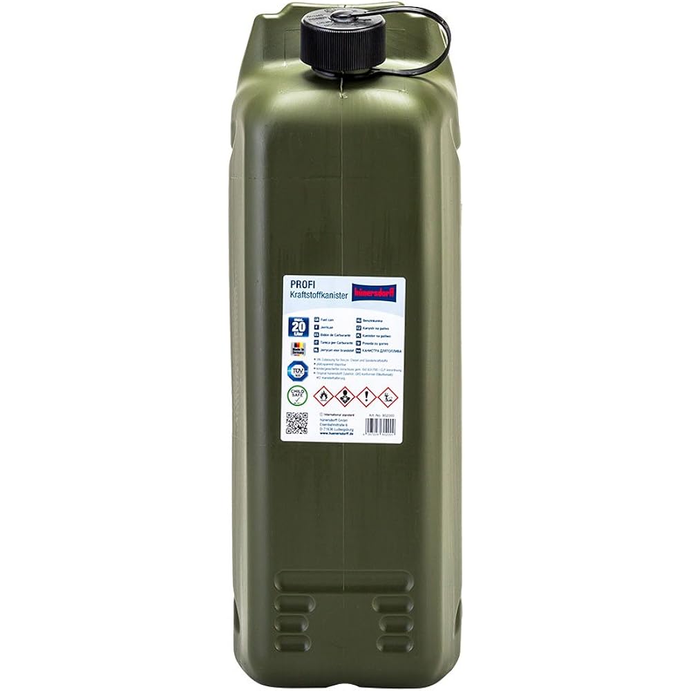 [Hunersdorff] Hunersdorff Fuel Tank Polytank Fuel Campro 20L Water Tank 802000 Olive FUEL CAN PRO Fuel Kerosene Tank Canister Outdoor Camping [Parallel Import]