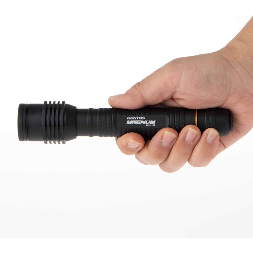 GENTOS Flashlight LED Light Battery Operated 250~420 Lumens Flash FLP Series Main Unit/Dedicated Rechargeable Battery