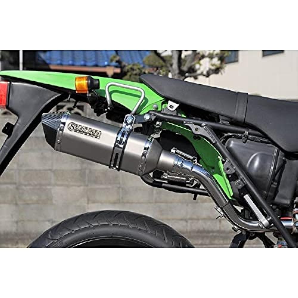 SECRET SPEED Kawasaki D Tracker 250 (KLX250) Bike Muffler (O2 Sensor Compatible) Dry Carbon Motard Deformed Slip-on SUS Stainless Steel Muffler D-TRACKER ss-201-r08