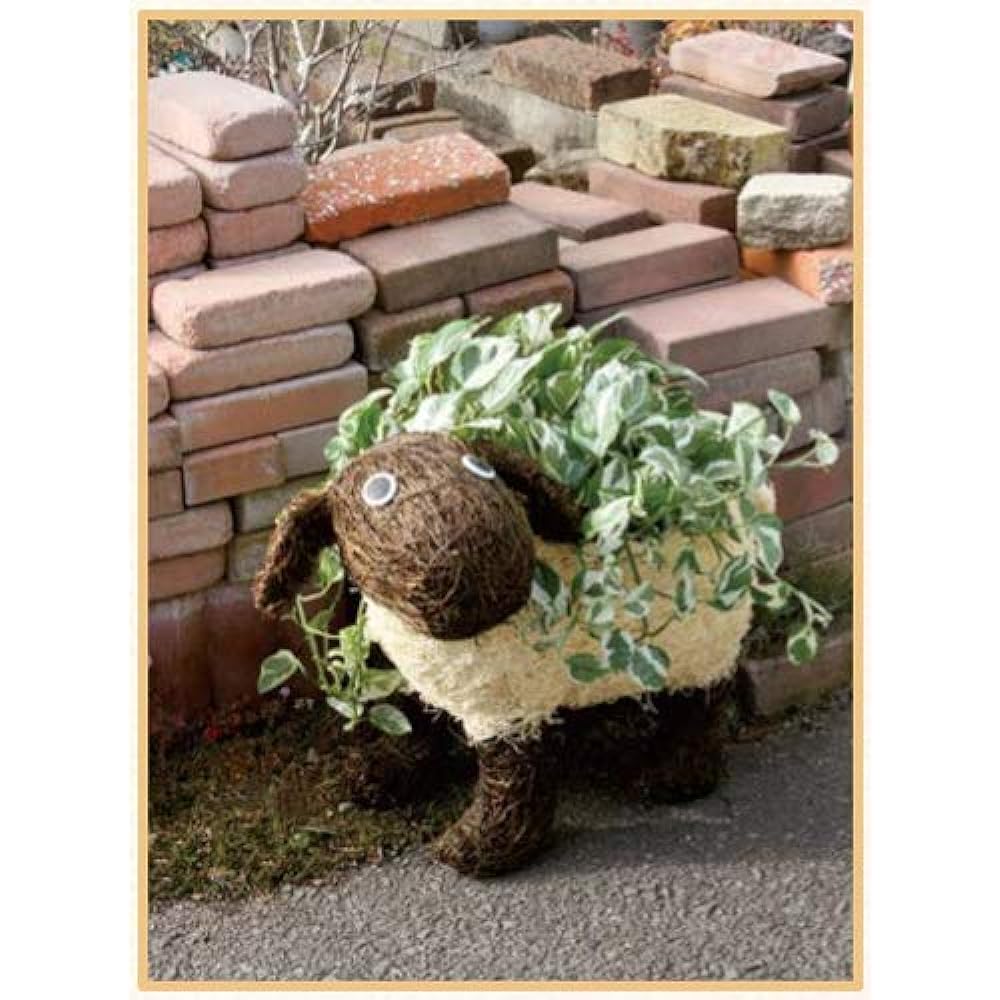 Ohashi Shinji Shoten Flower Pot Animal Basket Sheep D6 (56 x 27 x 46 cm) Pot Cover