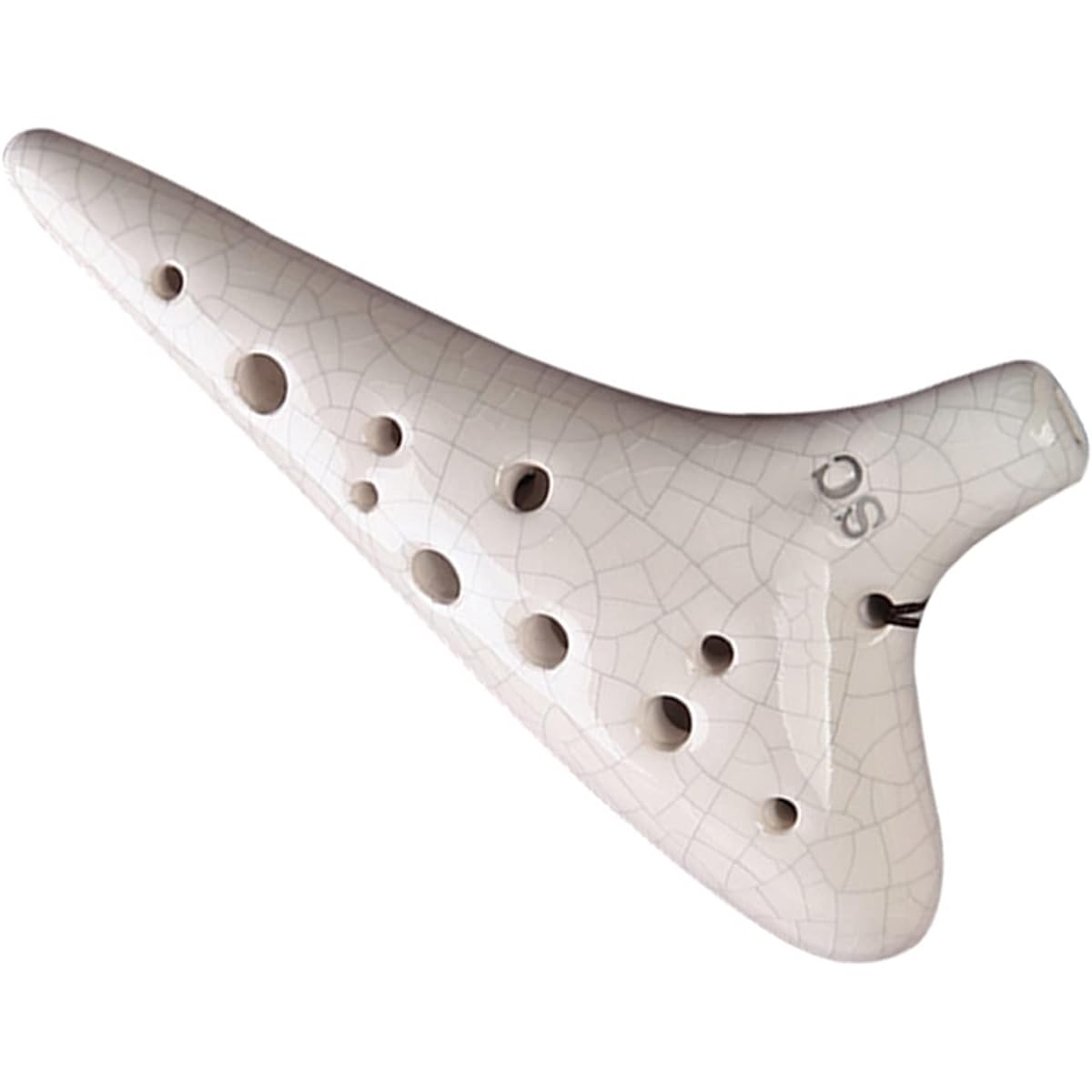Professional Ocarina Musical Instrument 12 Holes Treble C Tune Ceramic Ocarina White Crack Glaze Beginner Ocarina Ocarina Musical Instrument