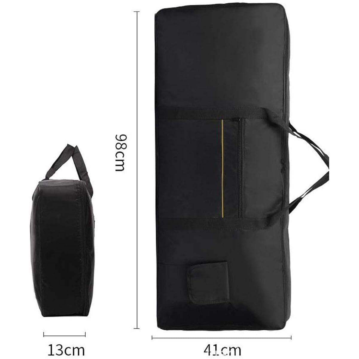 CALIDAKA Keyboard Bag Cover Portable Piano Padded Case 61 Keys Thickened Electronic Organ, 38x16x5 Inch Portable Piano Padded Case Soft 420D Nylon Oxford Keyboard