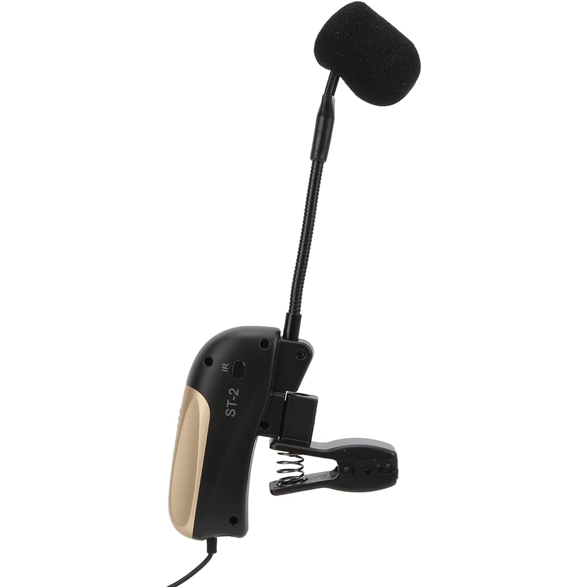 Musical Instrument Condenser Microphone, Professional Saxophone Microphone Suspended 9.07mm Core 1V-10VDC for Tuba Brass Instruments