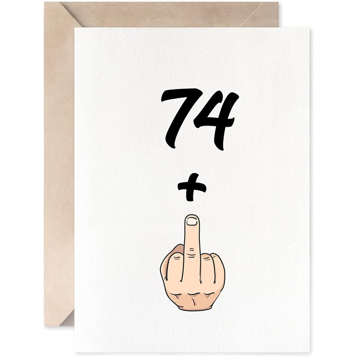 Funny 75th Birthday Card 74+1 for Women or Men Sweet 75th Birthday Gift Joke Card