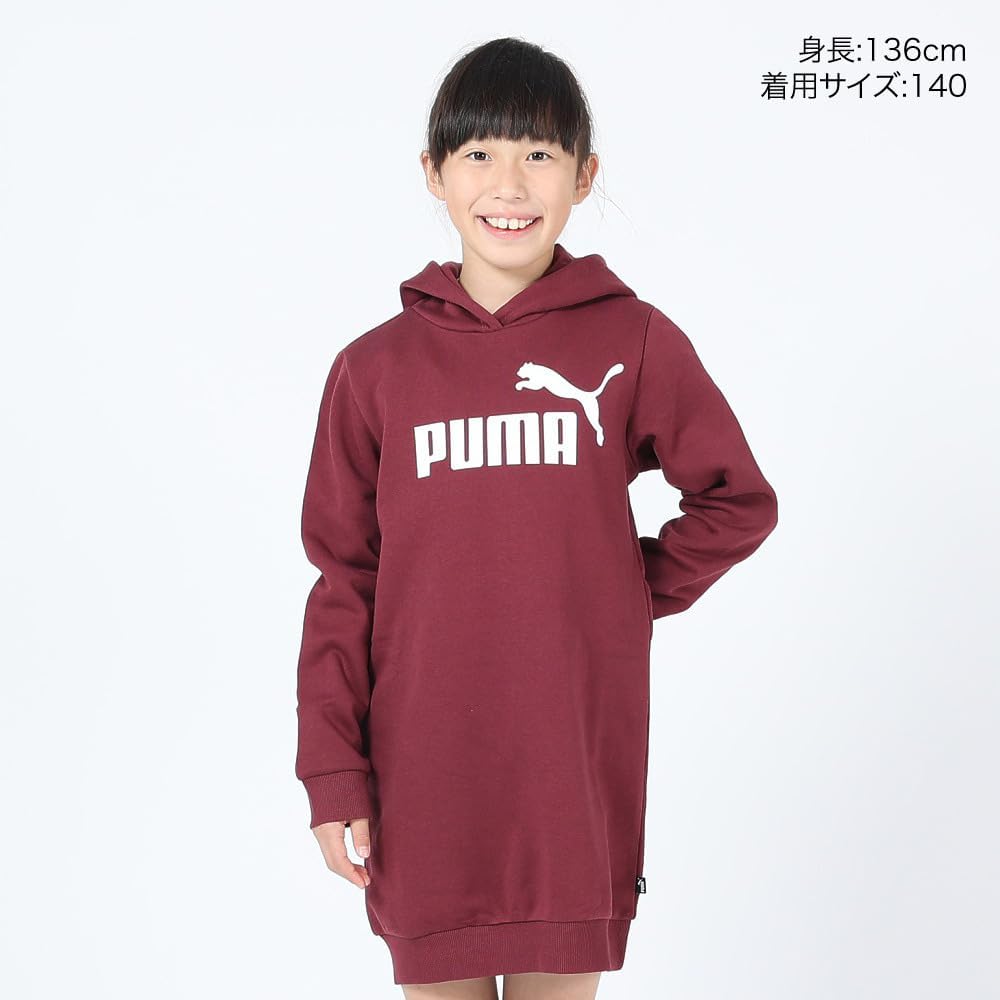 [PUMA] Sweatshirt Parka Tunic ESS Logo Hoodie Dress FL 672562 Girls