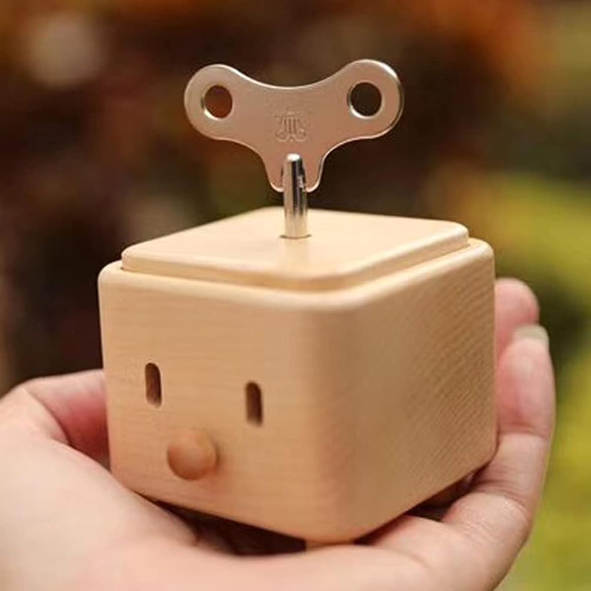 SOFTALK Wooden Music Box, 18 Tones, Wind-Up Music Box, Christmas, Birthday, Valentine's Day Gift (Square Tune, Spirited Away)