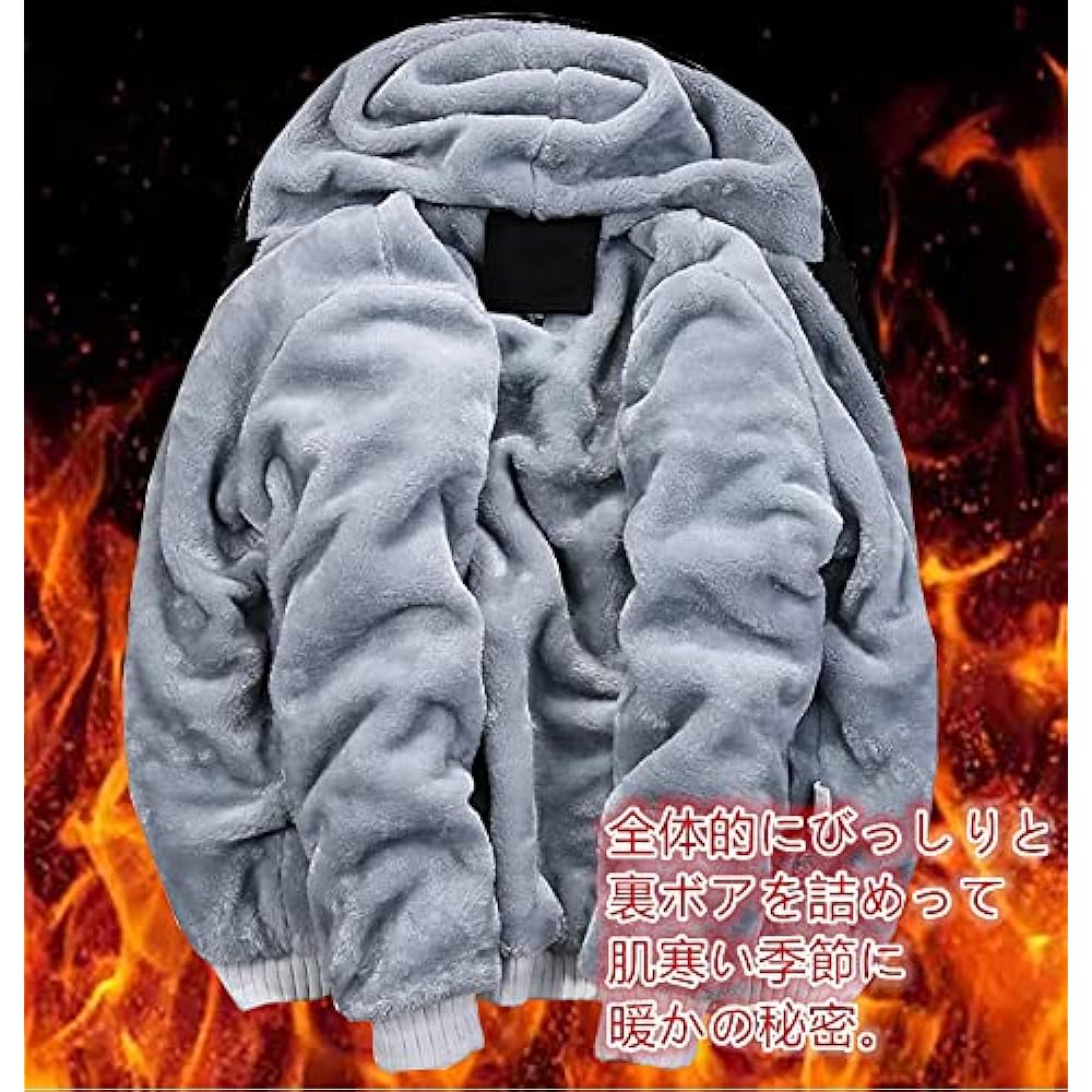 [LIFESHINE] Top and Bottom Setup Men's Setup with Boa Lining Men's Setup Long Sleeve Brushed Lining Zip Up Simple Hoodie Sweatshirt Top and Bottom Set Present Gift