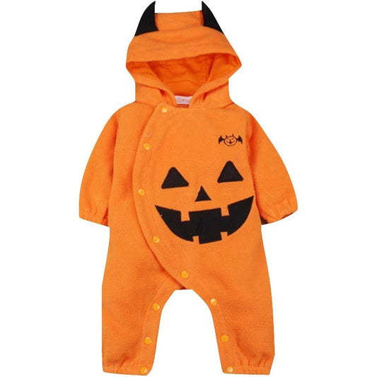 (Twin-happiness) Halloween Pumpkin Newborn Baby Kids Children Clothes Coverall Romper Cosplay Event Outfit Costume (95)