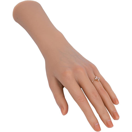 Hand mannequin, torso, women's mannequin, drawing model, female extremely realistic silicone hand model fingers, soft, natural feel, multi-purpose, built-in skeleton, nail, painting model, mannequin hand, for shop decoration, Jue, Left hand