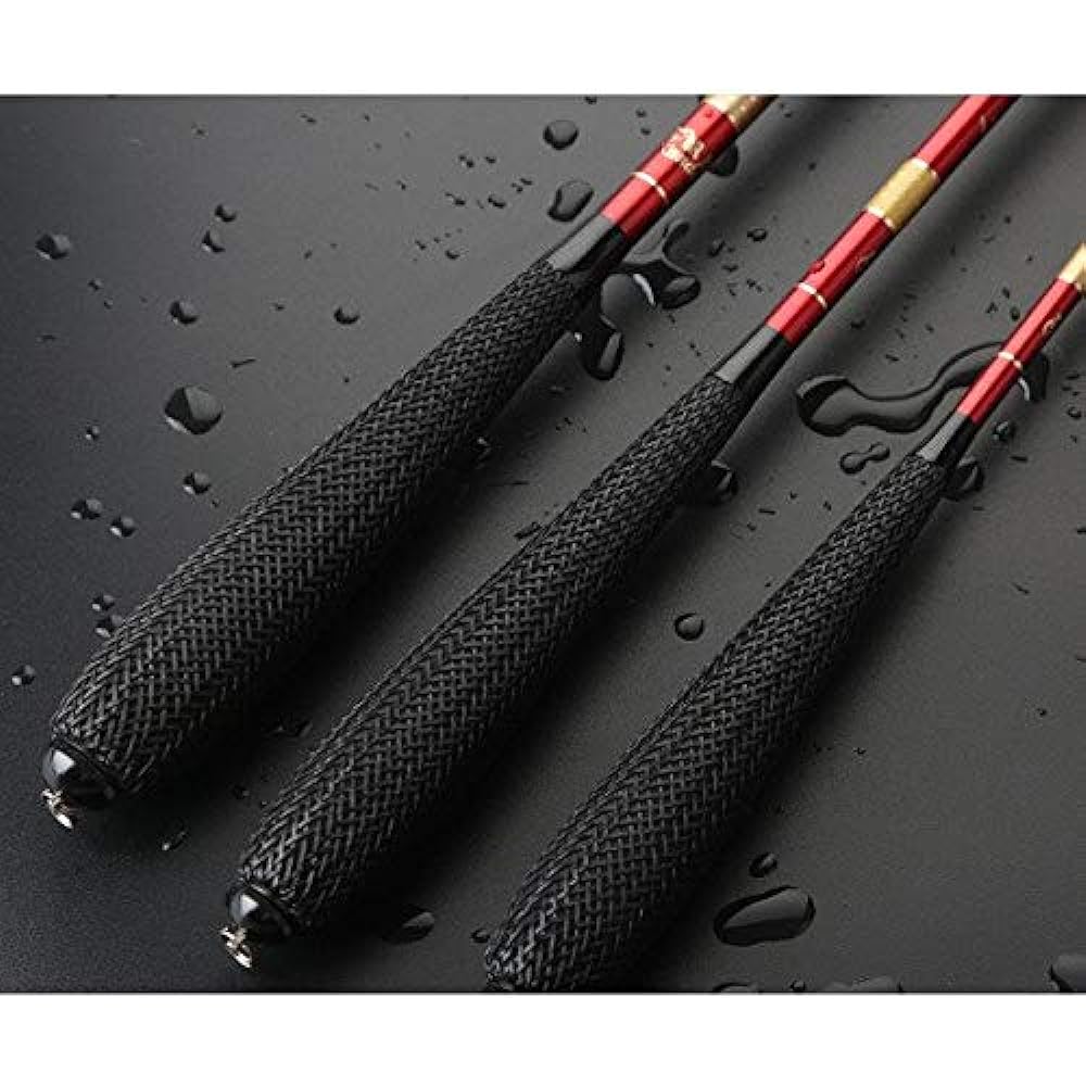 Wellvie Hera Fishing Rod, Herabuna Fishing Rod, 18 Shaku, Carbon Hiryu, High Elasticity, Ultra Lightweight, 132g, Slender Fishing Rod, High Carbon Fishing Rod, Red, Freshwater Rod, Beginner (Red)